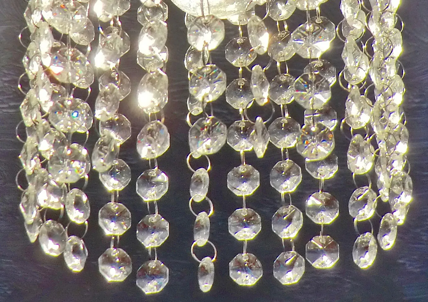 1 Strand Z 16mm Octagon Clear Transparent Chandelier Drops Cut Glass Crystals Garlands Beads Droplets colourless