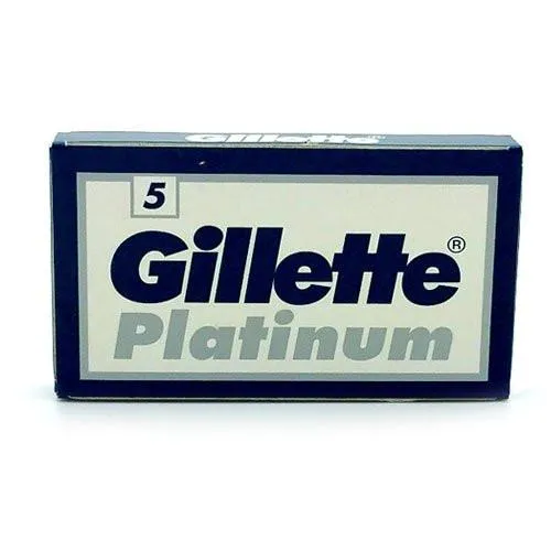 10 Gillette Platinum Double-Edge Razor Blades