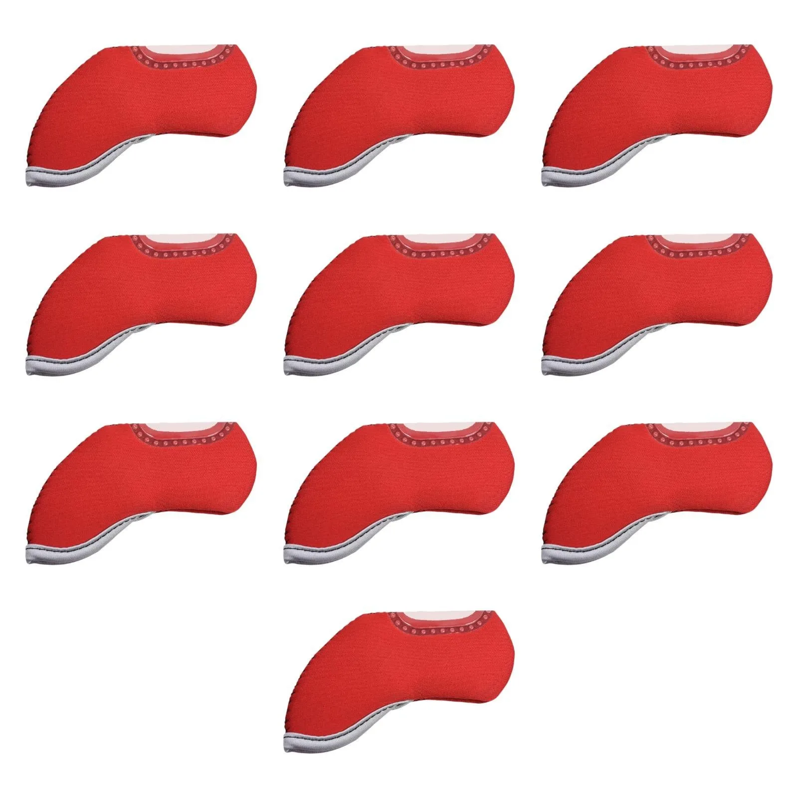 10 Pieces Golf Head Cover Protective Sleeves for Golf Cue Golf Games Outdoor Red