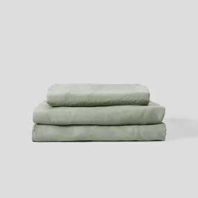 100% Linen Sheet Set Stone