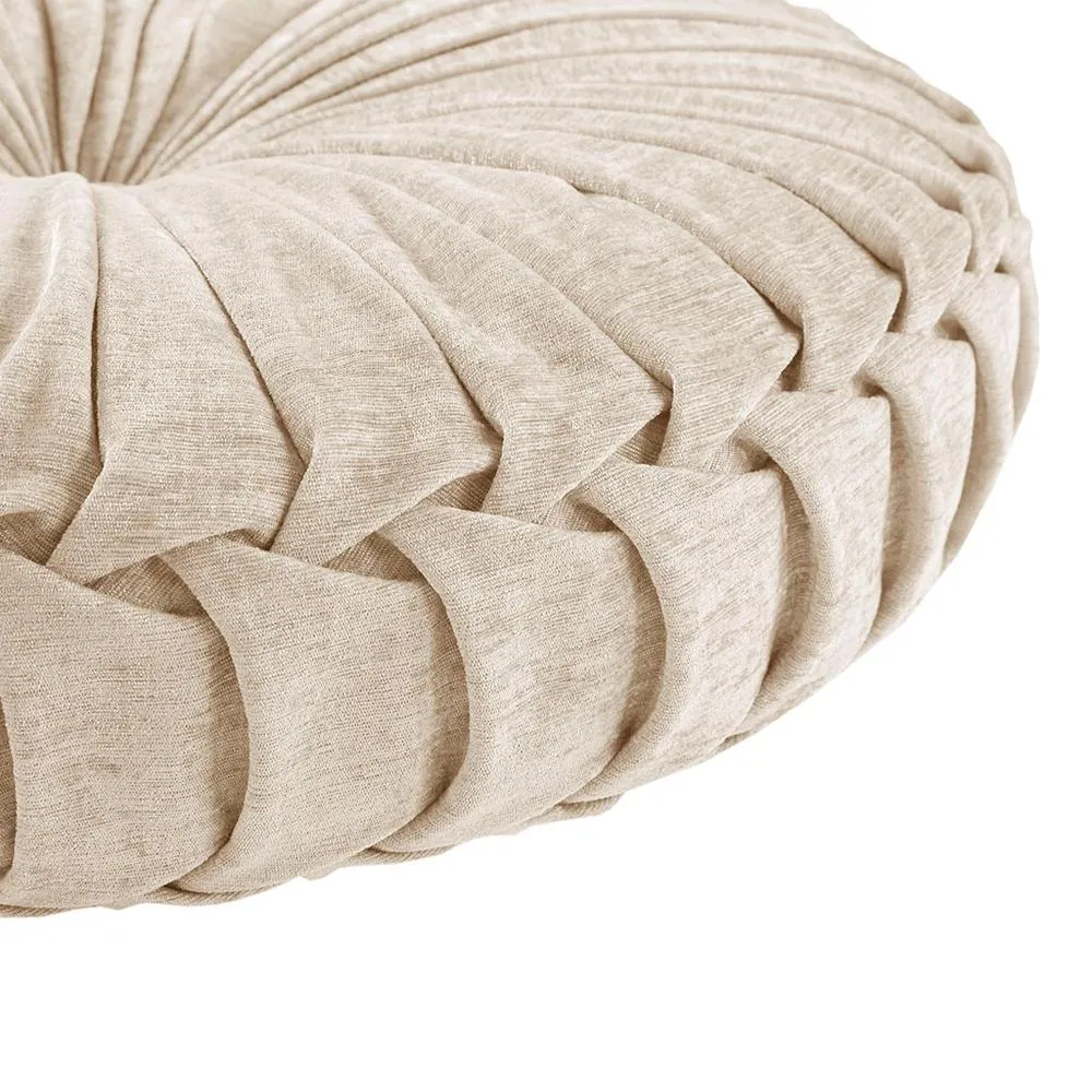 100% Polyester Chenille Round Floor Pillow Cushion, ID31-2033