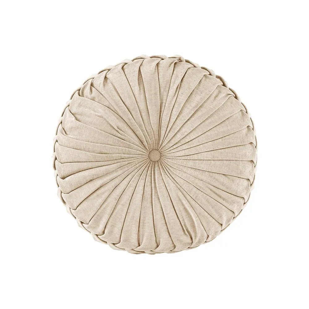 100% Polyester Chenille Round Floor Pillow Cushion, ID31-2033