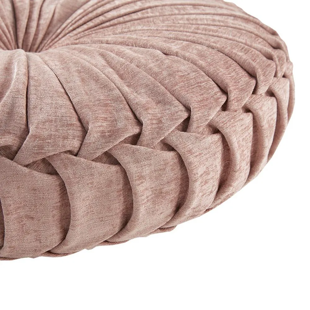 100% Polyester Chenille Round Floor Pillow Cushion, ID31-2033