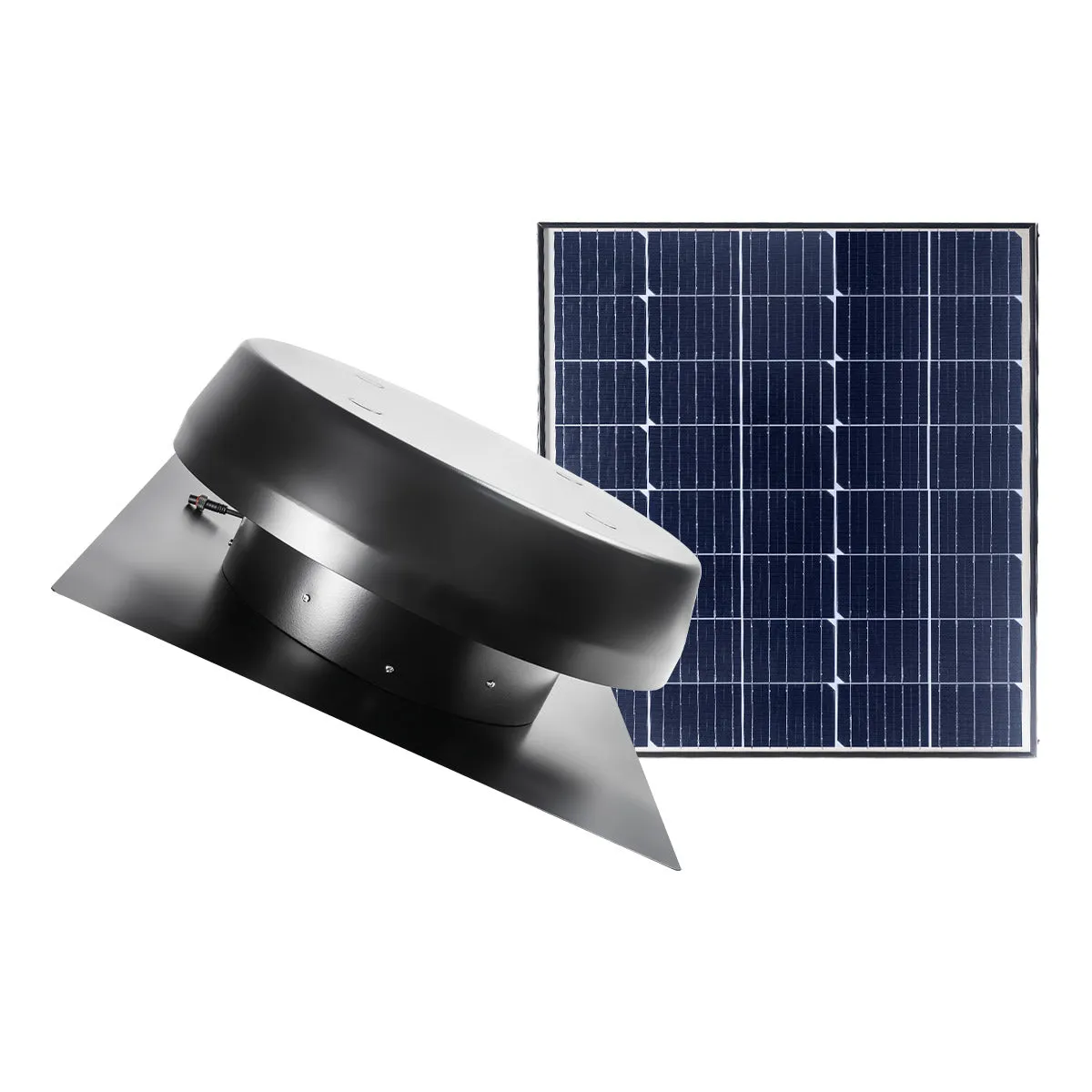 1,380 CFM Steel Solar Powered Roof Mount Attic Ventilator with Adjustable 60-Watt Solar Panel