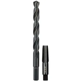 1/4"-18 NPT Straight Flute Plug Tap & 7/16" Drill Bit