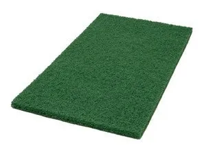 14" x 24" Green Rectangular Deep Scrubbing Pads - Case of 5