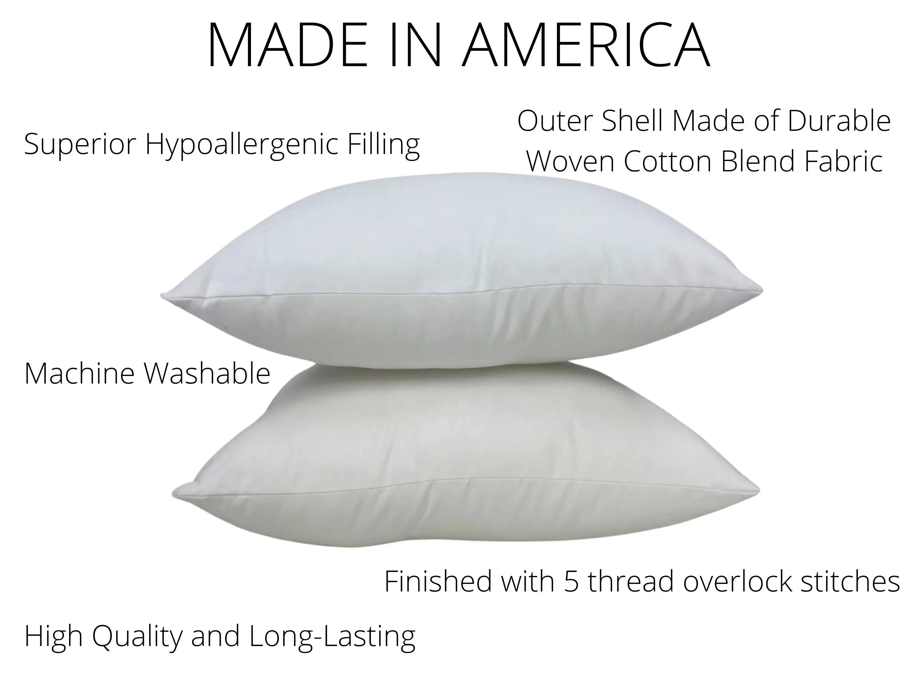 16x24 or 24x16 | Indoor Outdoor Hypoallergenic Polyester Pillow Insert | Quality Insert | Insert for Pillow | Throw Pillow Insert | Pillow Form