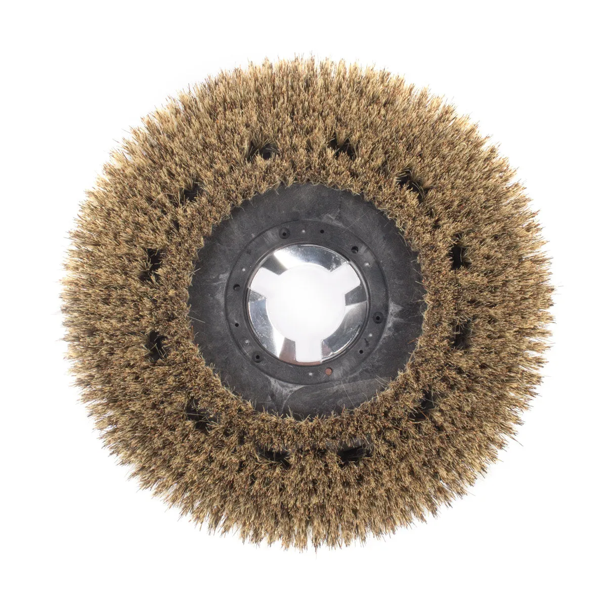 17" Floor Buffer Light Duty Marble & Stone Floor Scrubbing & Polishing Brush w/ Union Mix Bristles (15" Actual Diameter)