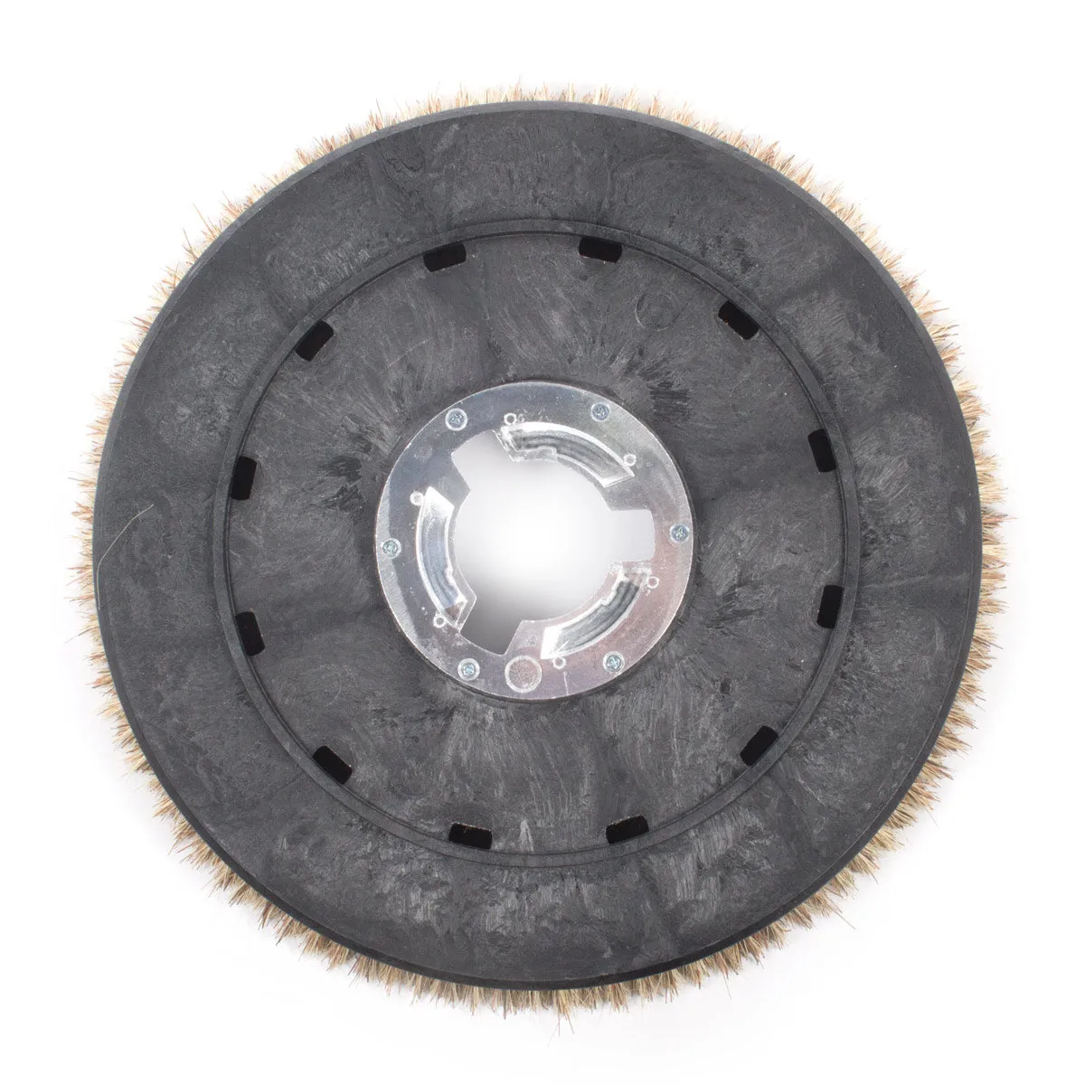 17" Floor Buffer Light Duty Marble & Stone Floor Scrubbing & Polishing Brush w/ Union Mix Bristles (15" Actual Diameter)