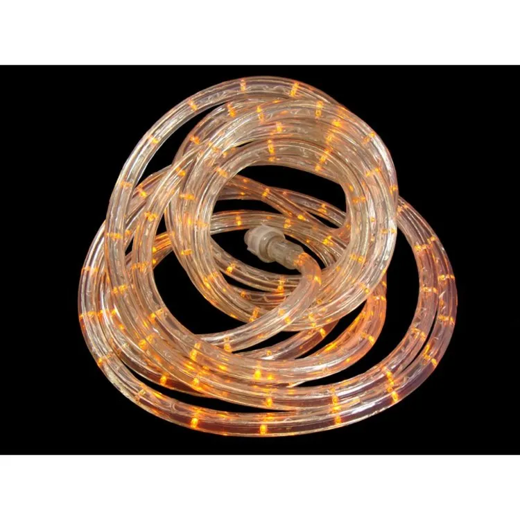 18' Orange Sunrise LED Christmas Rope Lights with Warm Clear Lights