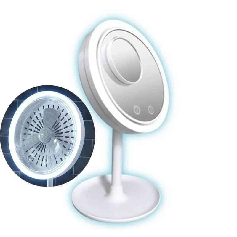 2in1 LED Light Makeup Mirror With Fan