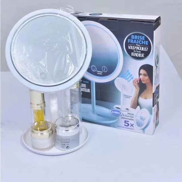 2in1 LED Light Makeup Mirror With Fan