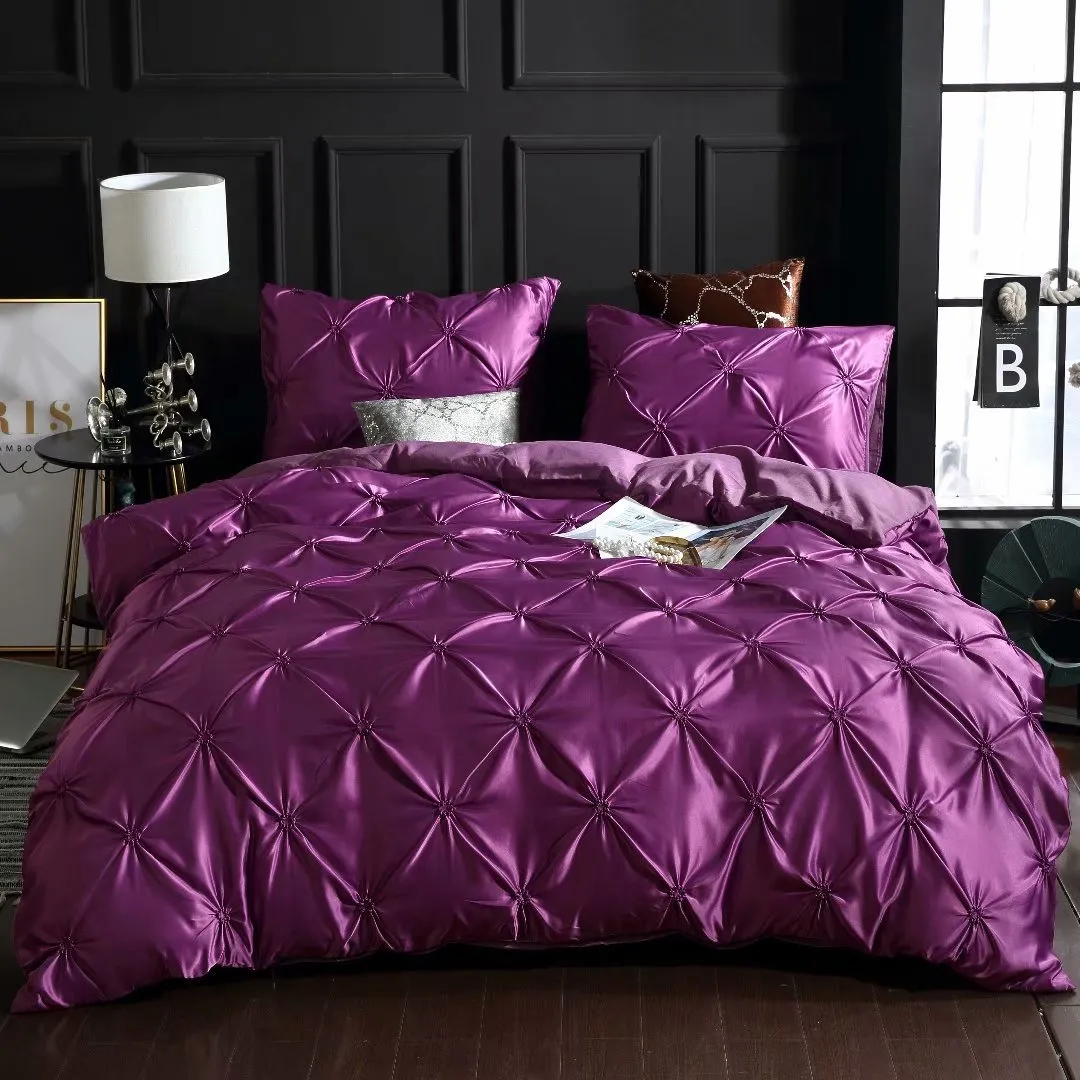 3 sets of double imitation silk Bed Cover