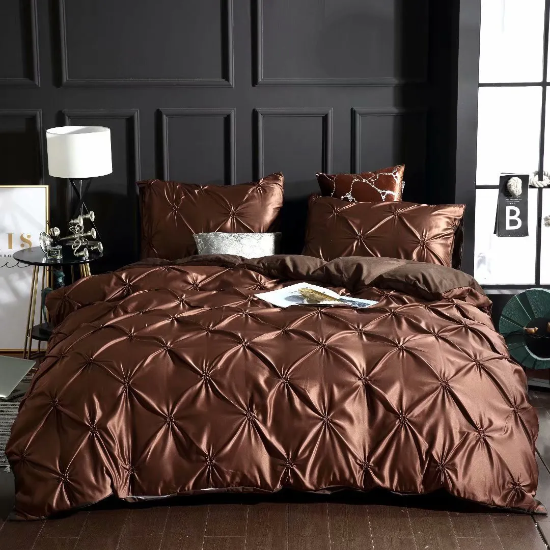 3 sets of double imitation silk Bed Cover