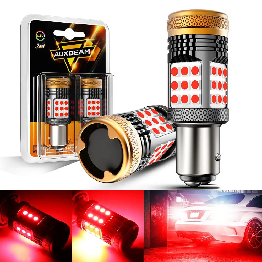 3157 7443 1157 1156 BAU15S White Amber Red LED Turn Signal DRL Brake Tail Reversing Light Bulbs LED Bulbs 56W 600% High Brightness CAN-Bus Error Free B21 Series | 2 Bulbs