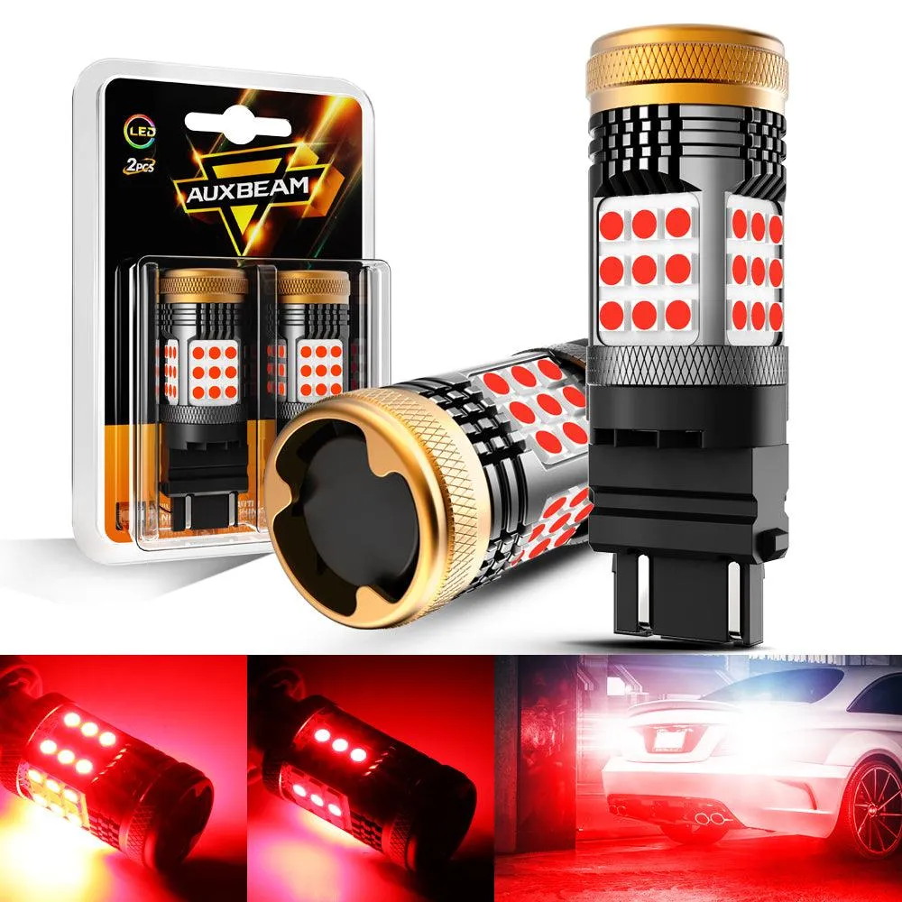 3157 7443 1157 1156 BAU15S White Amber Red LED Turn Signal DRL Brake Tail Reversing Light Bulbs LED Bulbs 56W 600% High Brightness CAN-Bus Error Free B21 Series | 2 Bulbs