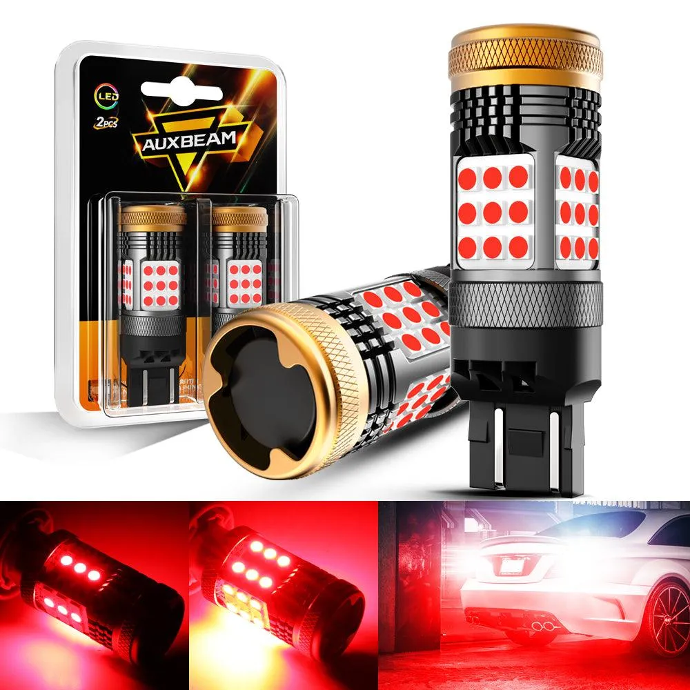 3157 7443 1157 1156 BAU15S White Amber Red LED Turn Signal DRL Brake Tail Reversing Light Bulbs LED Bulbs 56W 600% High Brightness CAN-Bus Error Free B21 Series | 2 Bulbs