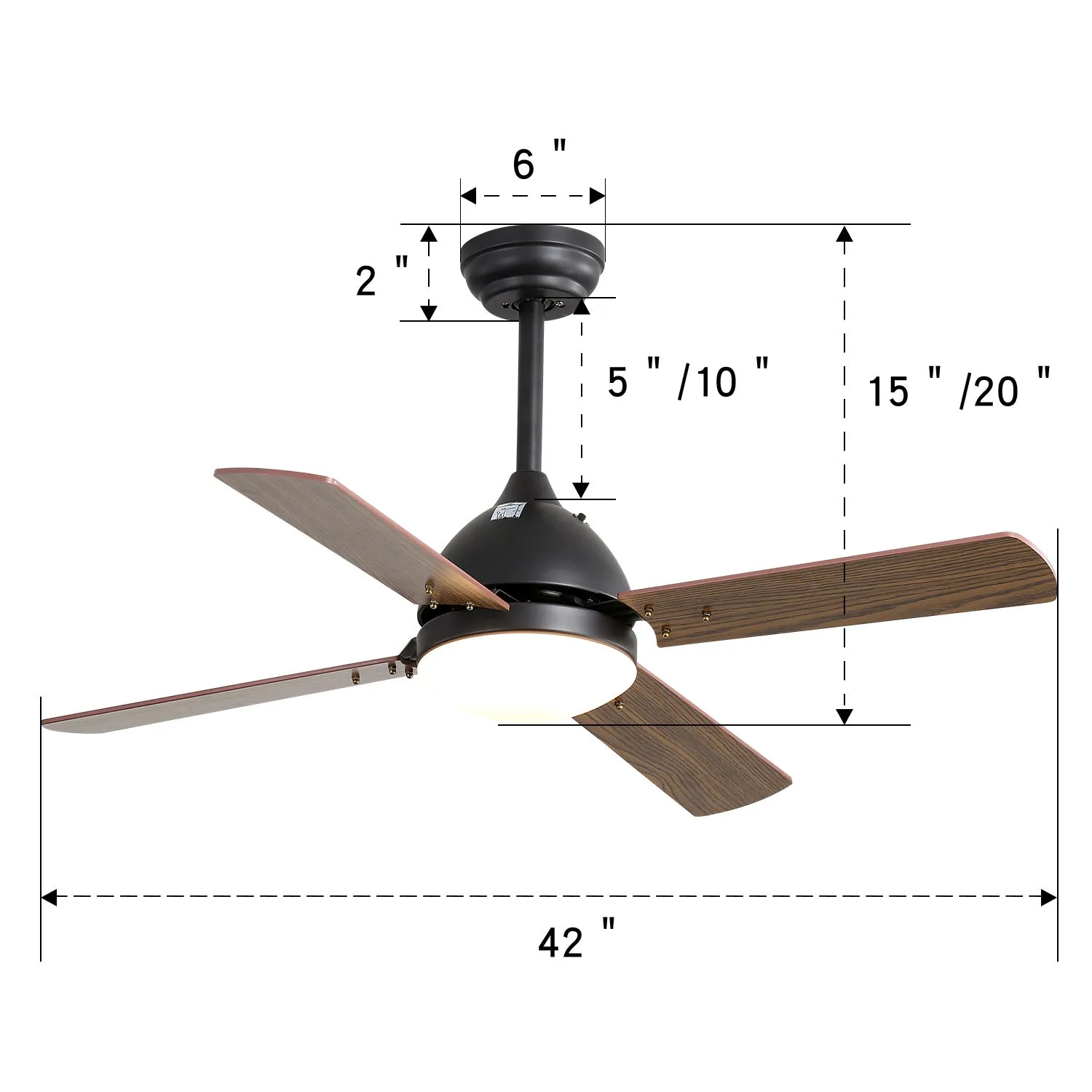 42Inch/48Inch Ceiling Fan Light with LED Lamp & Remote Control