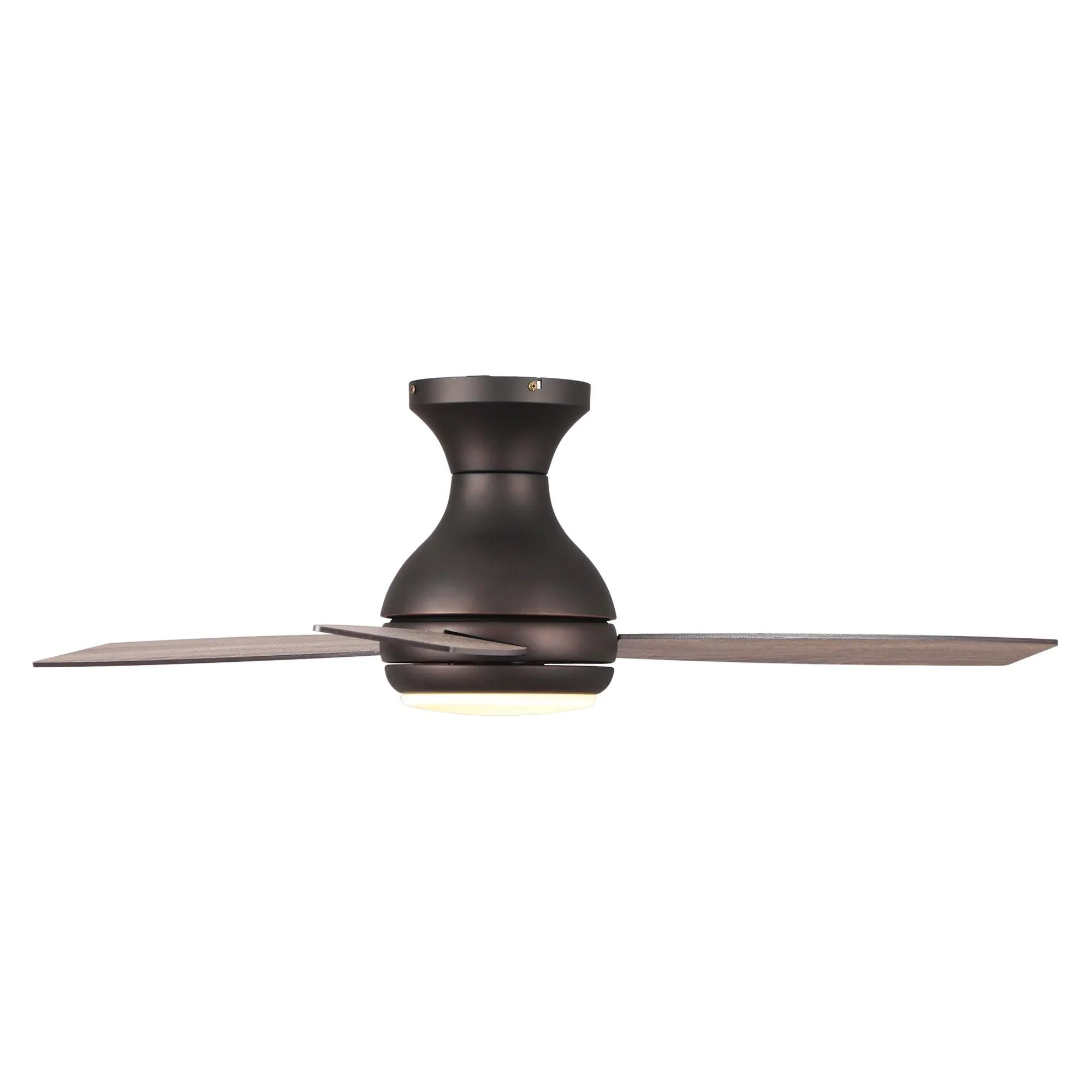 48" Beckette Farmhouse Flush Mount Reversible Ceiling Fan with Lighting and Remote Control