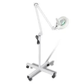 5x Magnifying Lamp with Swivel Base, Rotating Head, Hinged Cover