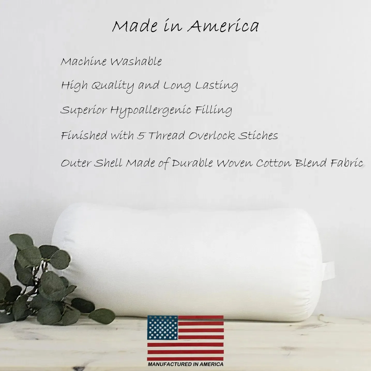 8x24 | Bolster Insert | Indoor Outdoor Hypoallergenic Polyester Fill | Quality Insert | Premium Insert