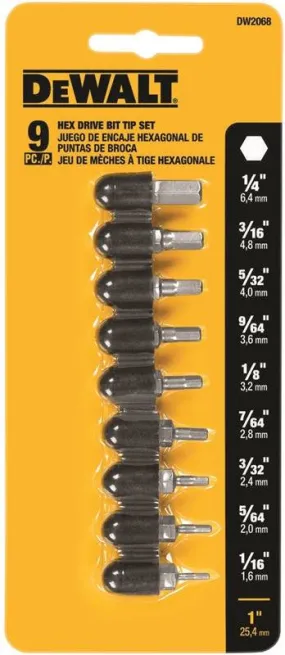 9pc Hex Bit Set