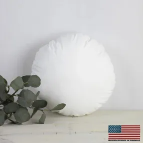 9" | Round Angel Hair Insert | Indoor Outdoor Down Alternative Hypoallergenic Pillow Insert | Quality Insert | Premium Insert