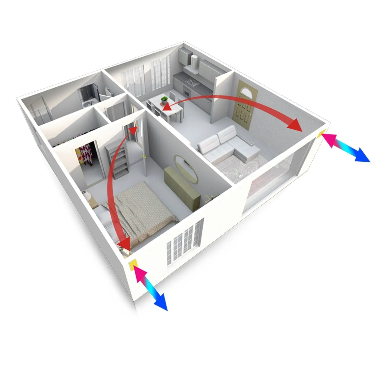 Aerofresh 60 Decentralised Heat Recovery Ventilation Kit