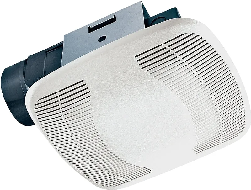 Air King BFQ110 Exhaust Fan, 8-11/16 in L, 9-1/8 in W, 0.5 A, 120 V, 1-Speed, 100 cfm Air, ABS, White :EA: QUANTITY: 1