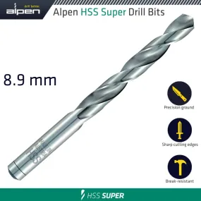 ALPEN HSS SUPER DRILL BIT 8.9MM BULK ALP951089