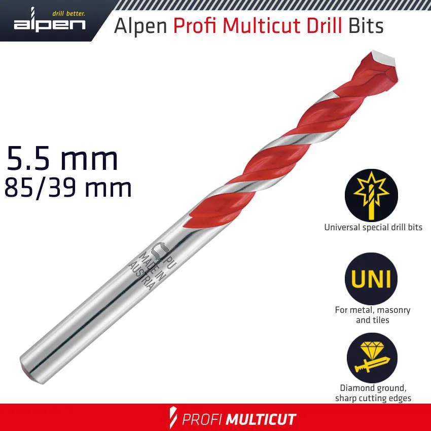 ALPEN PROFI MULTICUT DRILL BIT 5.5MMX5.5MM ALP172055