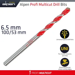 ALPEN PROFI MULTICUT DRILL BIT 6.5MMX100MM ALP172065