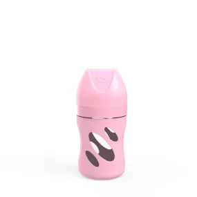 Anti-Colic Glass Baby Bottle 180ml Pastel Pink