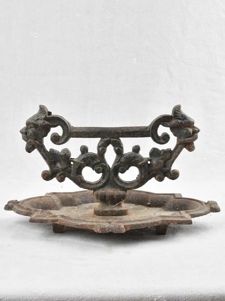 Antique cast iron French shoe scraper