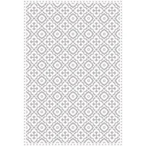 Antiquity Ceramics Light Grey & White Vinyl Floor Mat