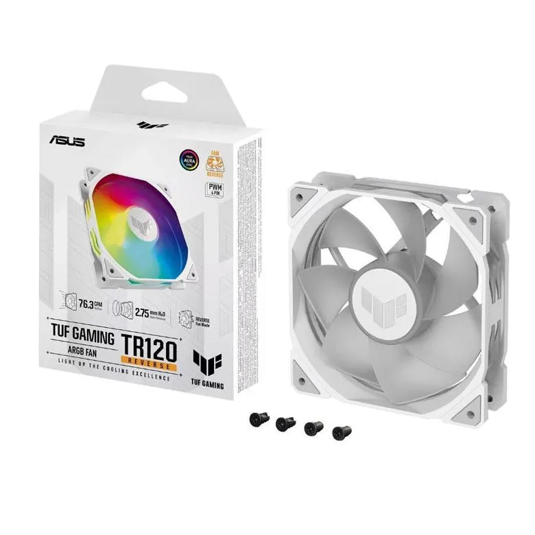 ASUS TUF Gaming TR120 WHITE 白色 ARGB 12cm Case Fan - Single Pack 單風扇 (TH-ATTR12W)