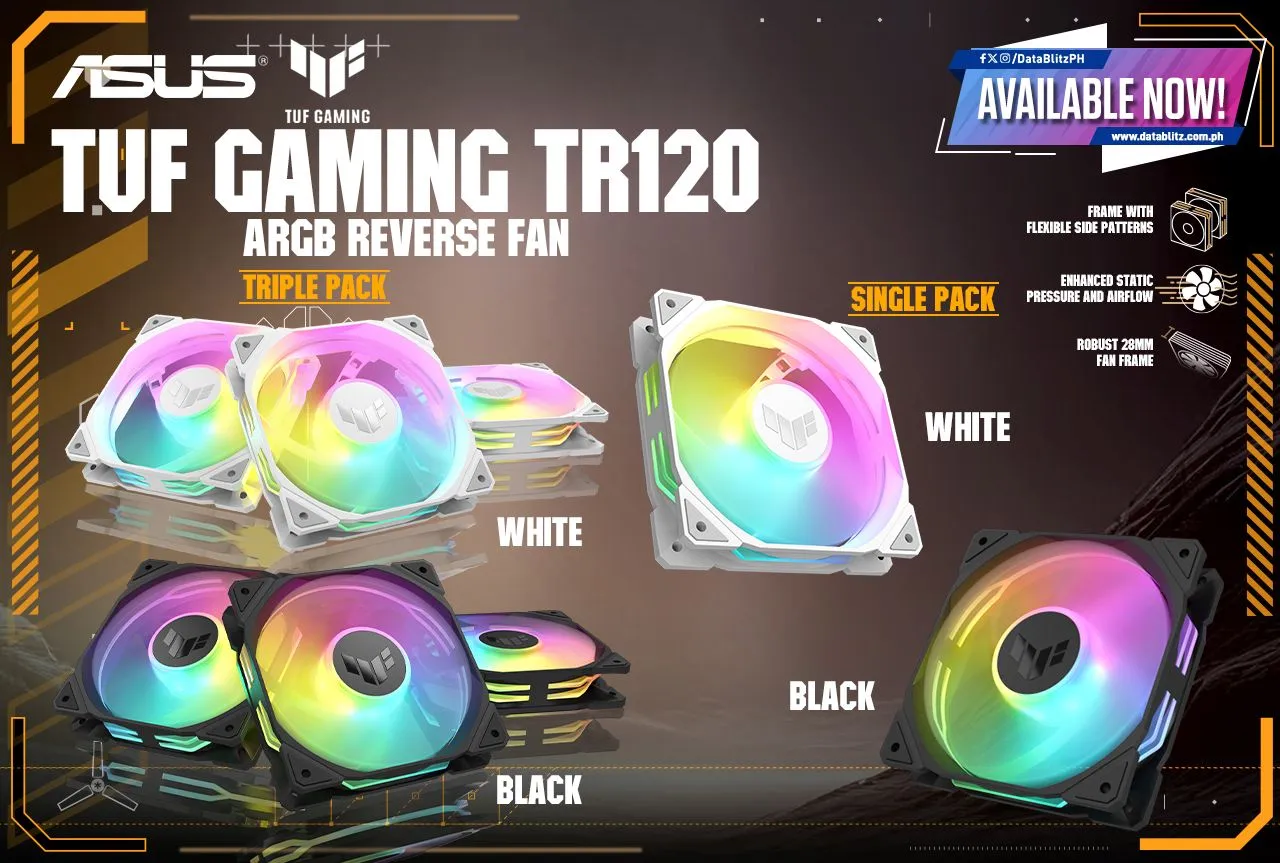 ASUS TUF Gaming TR120 WHITE 白色 ARGB 12cm Case Fan - Single Pack 單風扇 (TH-ATTR12W)