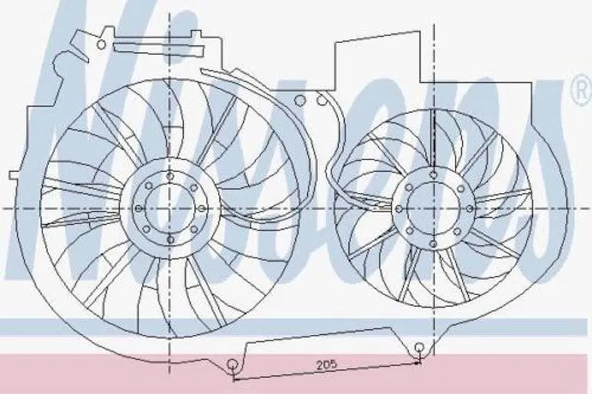 Audi Auxiliary Cooling Fan Assembly 8E0959455N – Nissens 85247