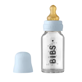 Baby Glass Bottle Complete Set 110ml - Baby Blue