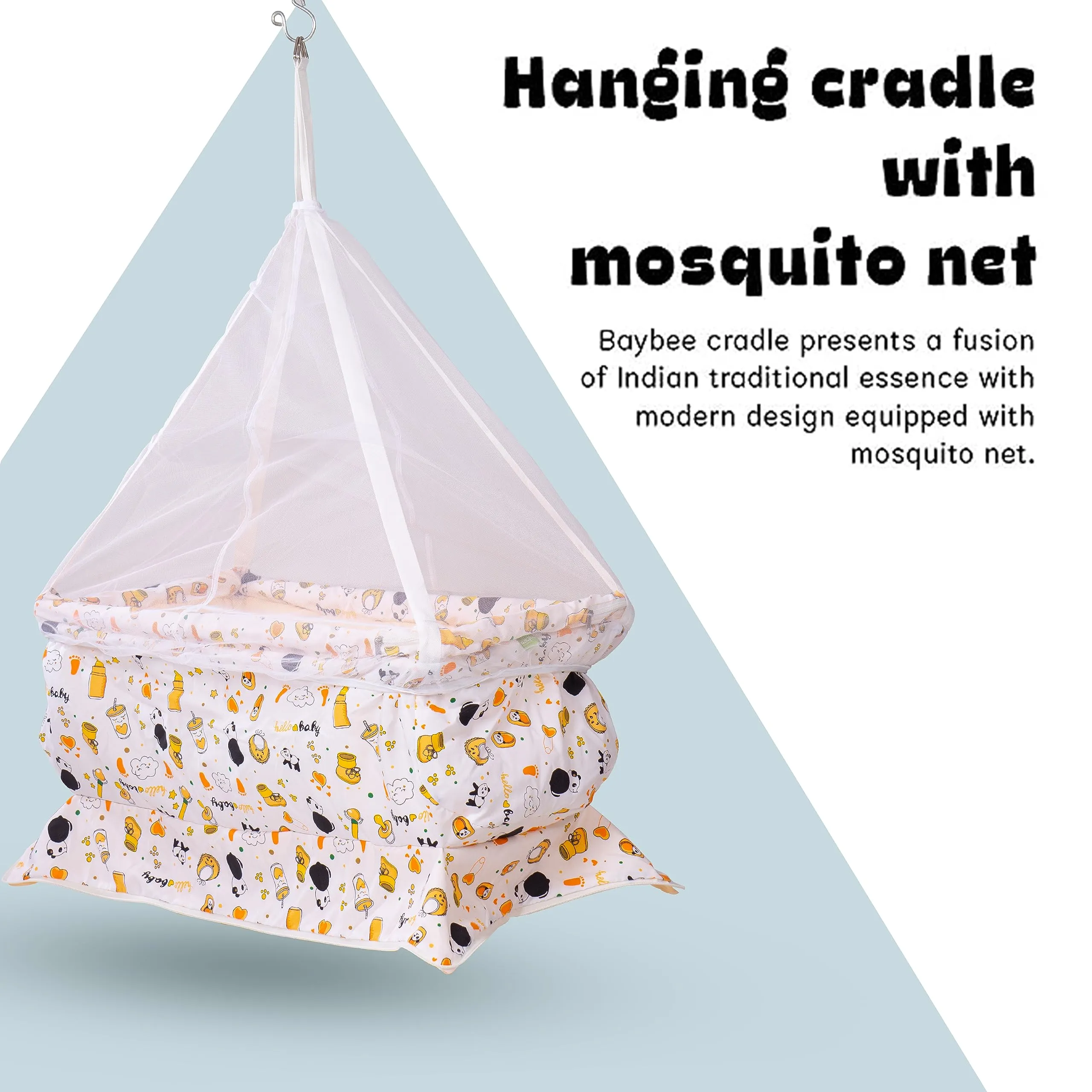 Baybee Newborn Baby Swing Hanging Cradle with Mosquito Net and Spring