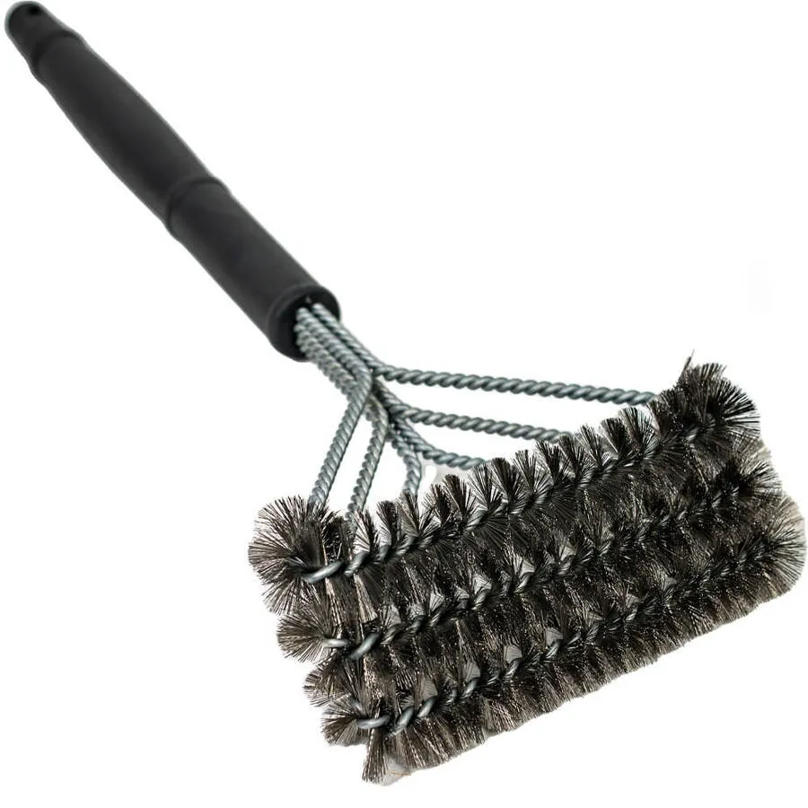 BBQ Grill Brush with Triple Stainless Steel Wire Brush Head Bristles