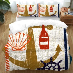 Beachy Anchor Bedding Set