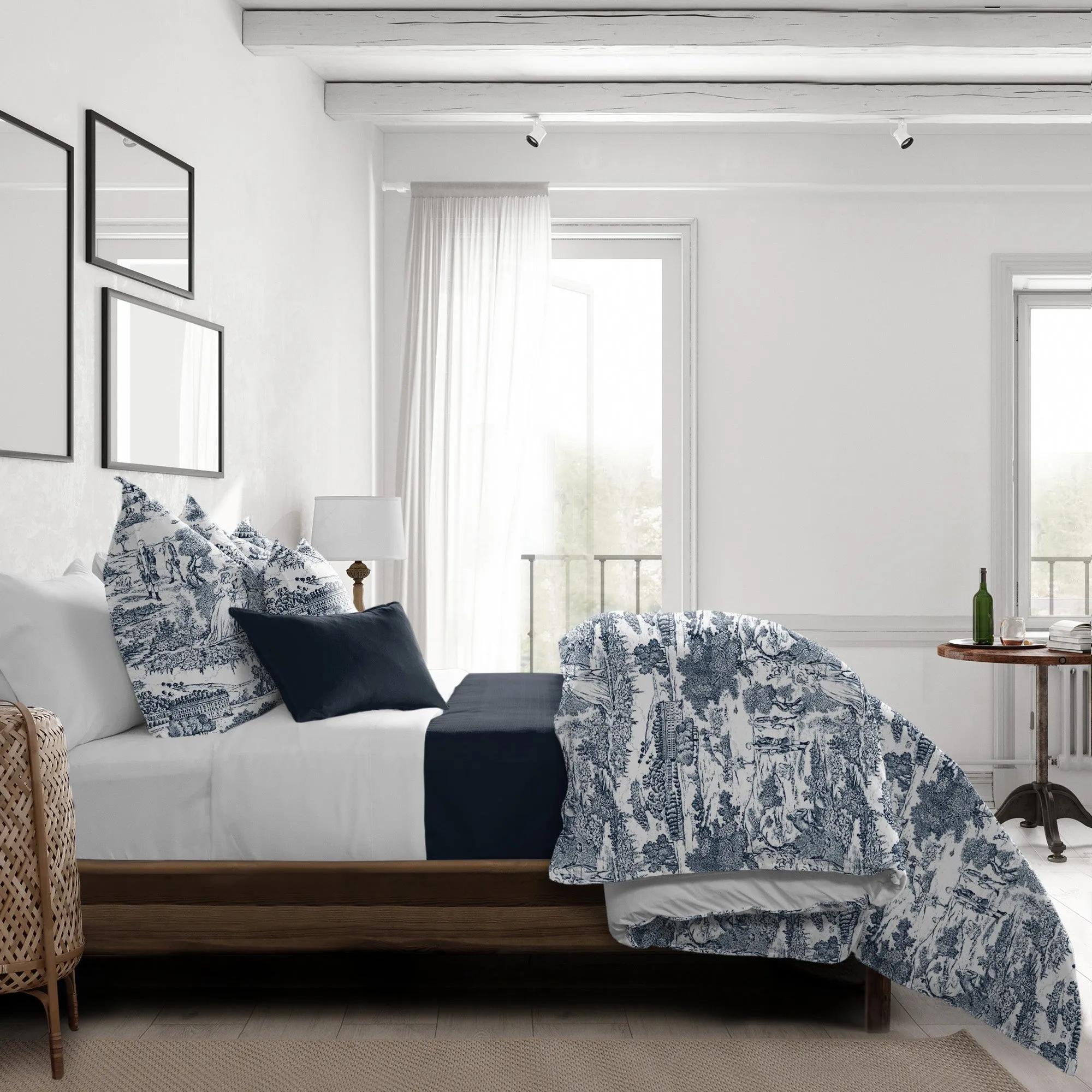 Beau Toile Blue Bedding