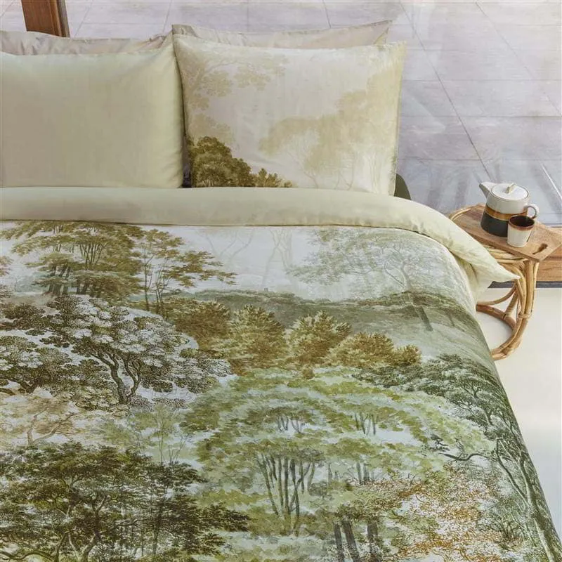 Bedding House Arcadia Cotton Sateen Green Quilt Cover Set