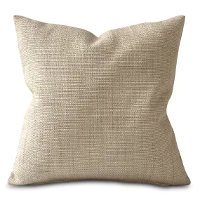 Beige Textured Solid Throw Pillow Cover 20x20