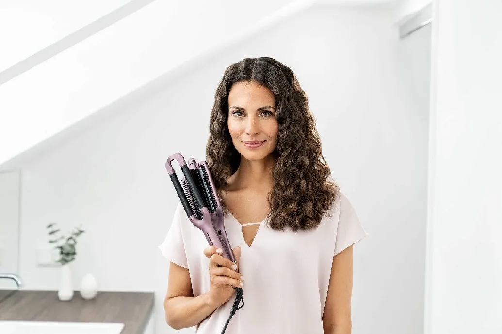 Beurer Wave Styler Pink 320-410 Watt The 4-In-1 Ceramic Tool Works On Three Curling Irons