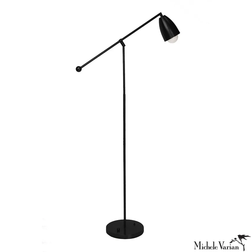 Black Cone Axis Floor Lamp