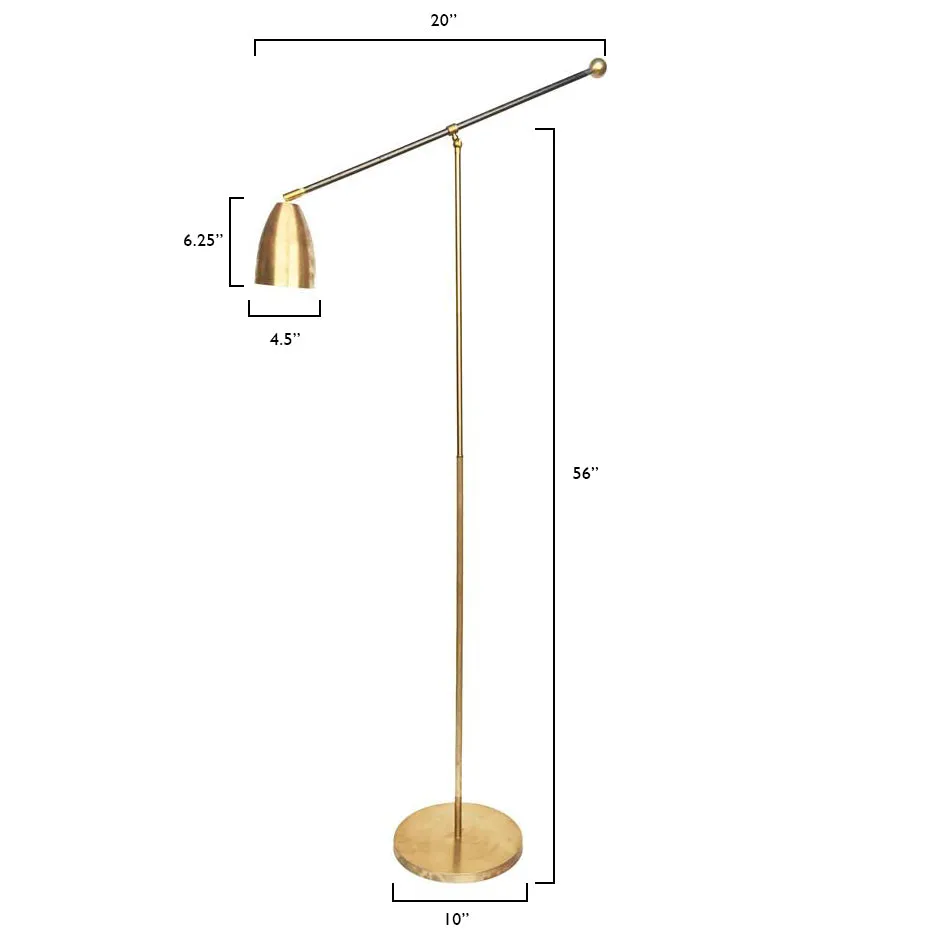 Black Cone Axis Floor Lamp