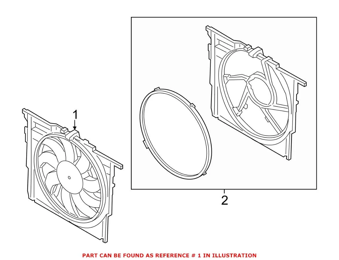 BMW Engine Cooling Fan Assembly 17422283923