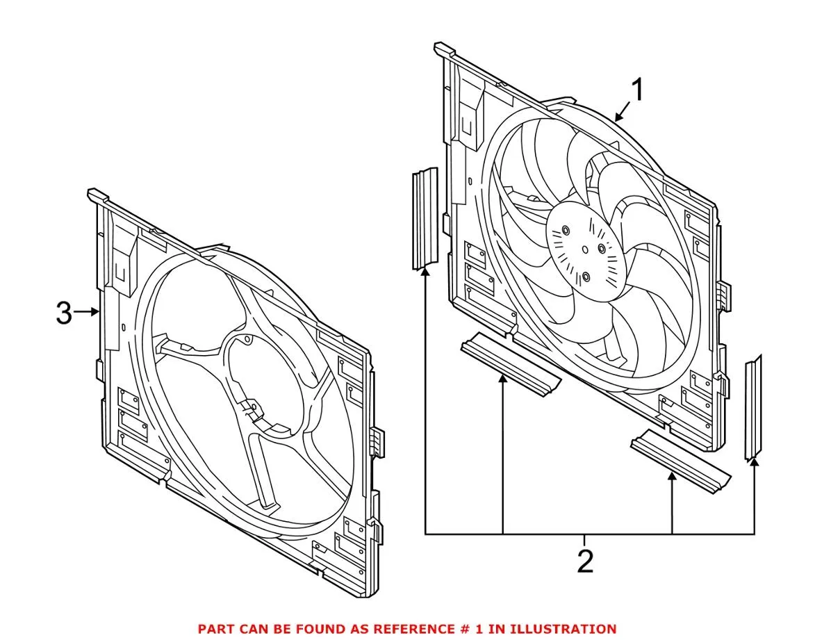 BMW Engine Cooling Fan Assembly 17427649150